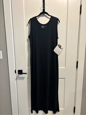 Serena Williams Black Sleeveless Maxi Dress